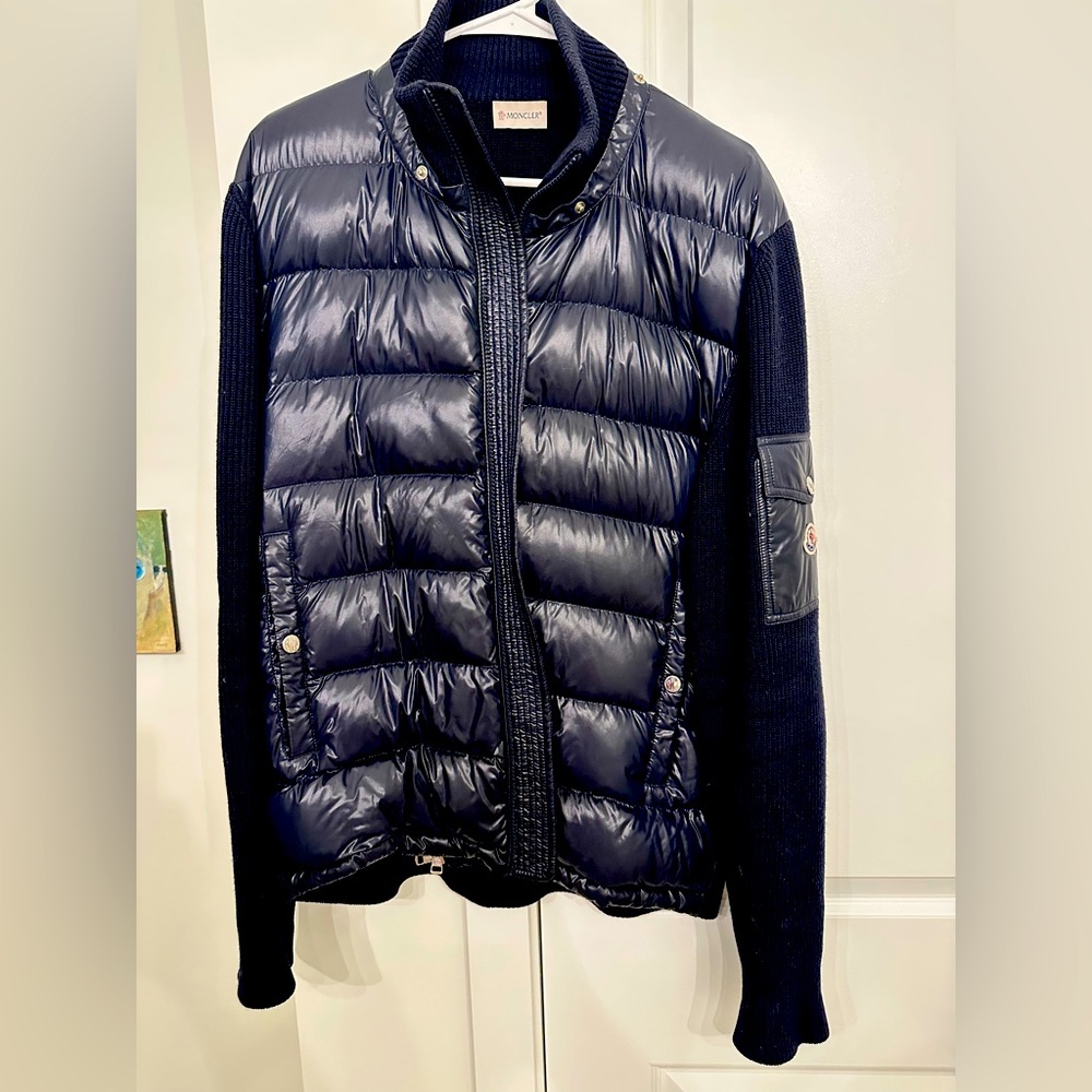 Moncler, Zip Cardigan Size XL, Perfect Condition